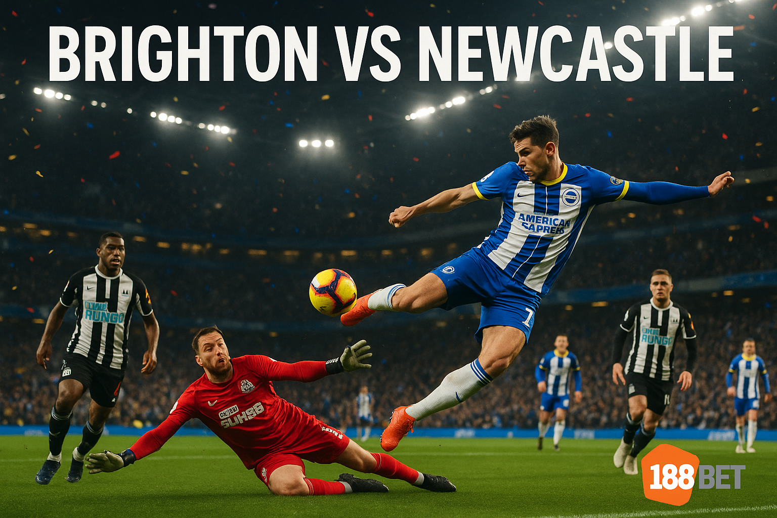 Pertandingan sepak bola Brighton vs Newcastle